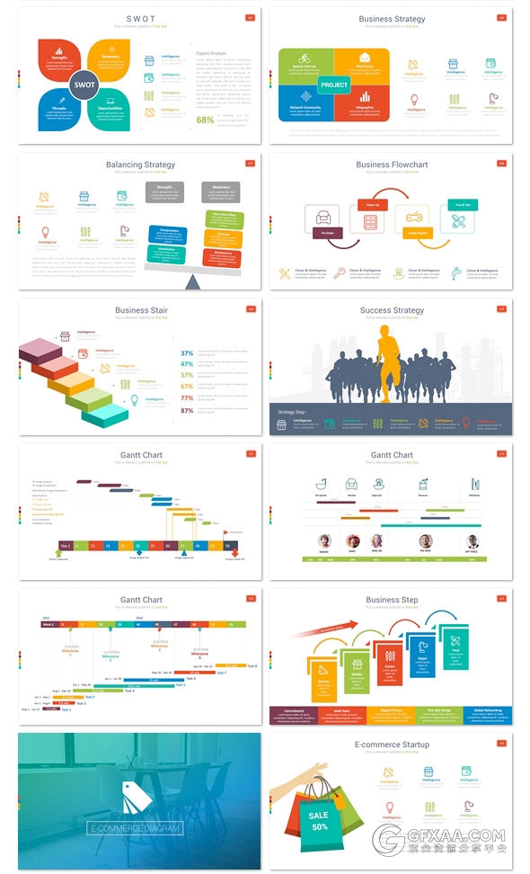 200页PPT模板+350页创意图形图标多用途PPT模板 - 顶尖PPT