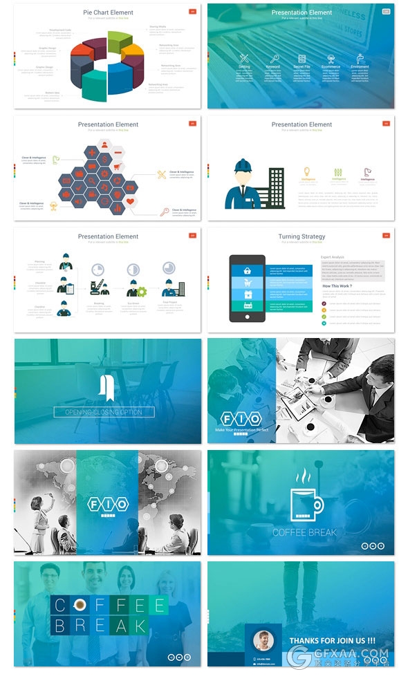 200页PPT模板+350页创意图形图标多用途PPT模板 - 顶尖PPT