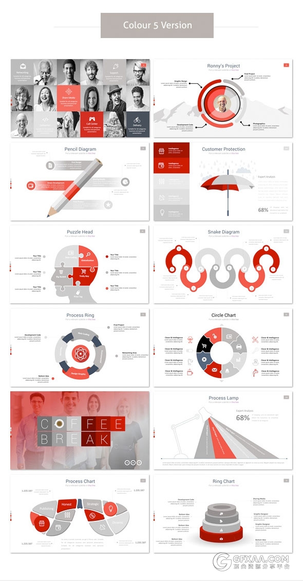 200页PPT模板+350页创意图形图标多用途PPT模板 - 顶尖PPT