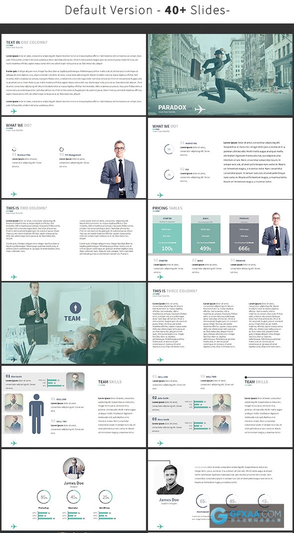 100页扁平化极简风格PPT模板高端大气主题明确PPT - 顶尖PPT