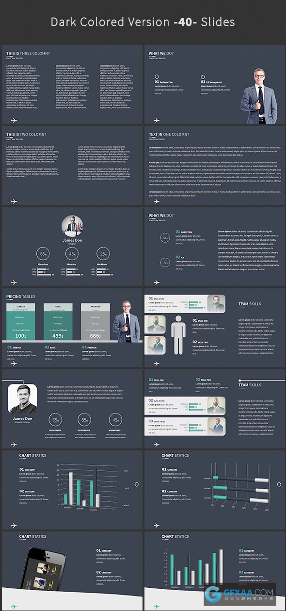 100页扁平化极简风格PPT模板高端大气主题明确PPT - 顶尖PPT