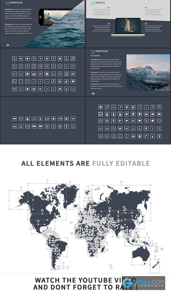 100页扁平化极简风格PPT模板高端大气主题明确PPT - 顶尖PPT