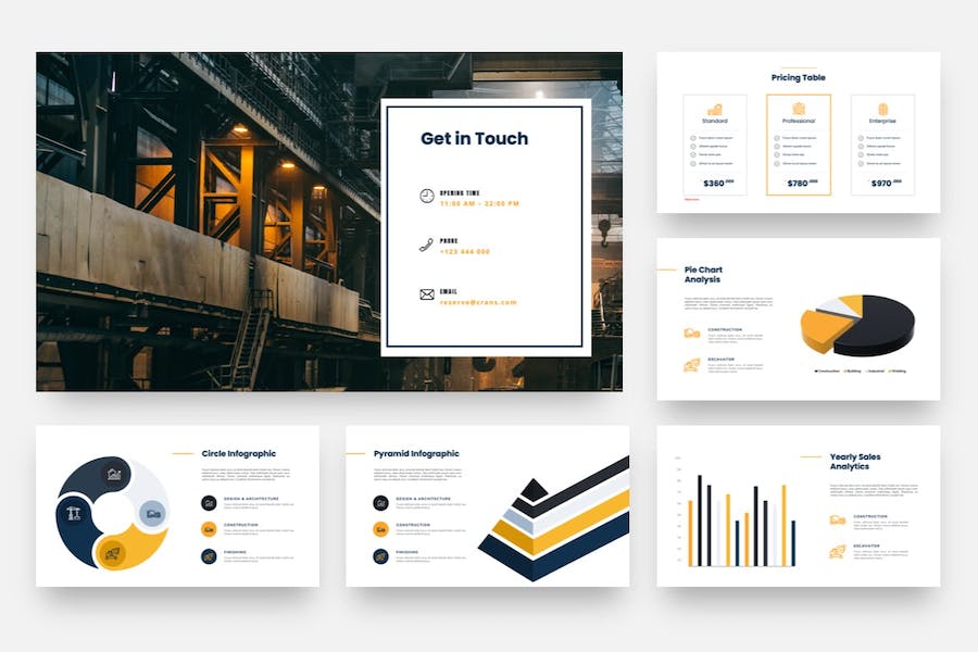 建筑工程PowerPoint模板 - 顶尖PPT