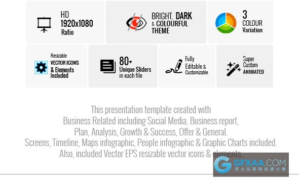 80页扁平化商务会议团队总结PPT模板 - 顶尖PPT