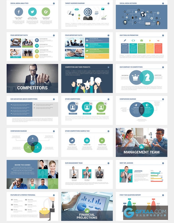 公司战略会议团队介绍内部架构PPT模板 - 顶尖PPT