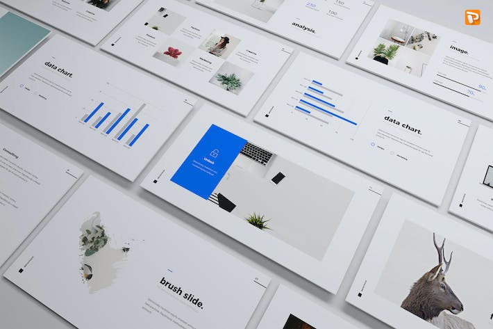 简约风格业务展示汇报总结PPT模板 - 顶尖PPT