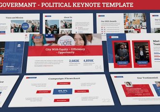 欧美政府政治议员竞选keynote模板 - 顶尖PPT