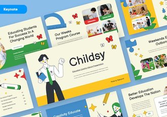 儿童教育主题展示Keynote模板 - 顶尖PPT