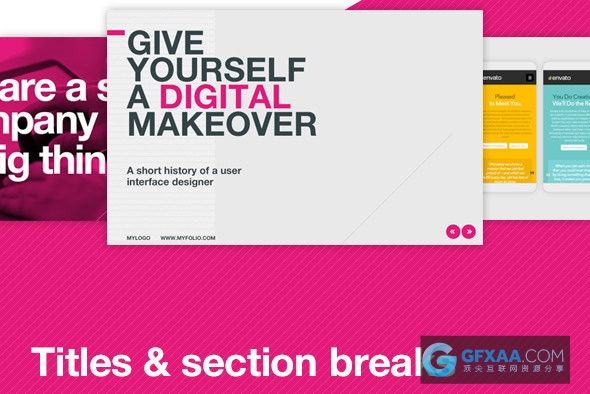 极简杂志风格PPT模板时尚流行粉红色PPT - 顶尖PPT