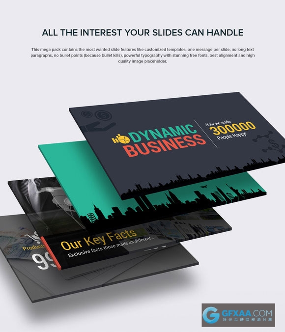 163页大文字大图标大图形高清PPT通用模板 - 顶尖PPT