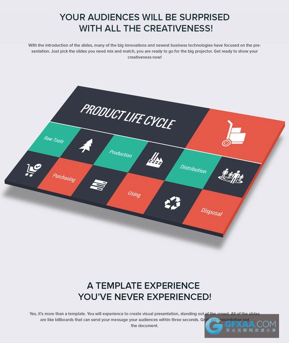 163页大文字大图标大图形高清PPT通用模板 - 顶尖PPT