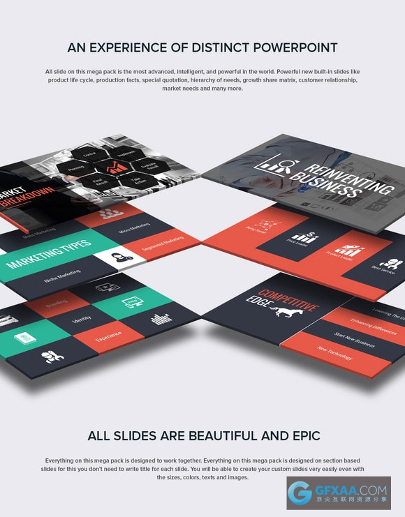 163页大文字大图标大图形高清PPT通用模板 - 顶尖PPT