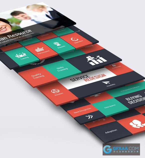 163页大文字大图标大图形高清PPT通用模板 - 顶尖PPT