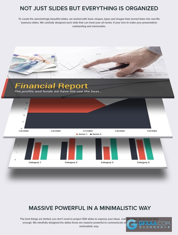 163页大文字大图标大图形高清PPT通用模板 - 顶尖PPT