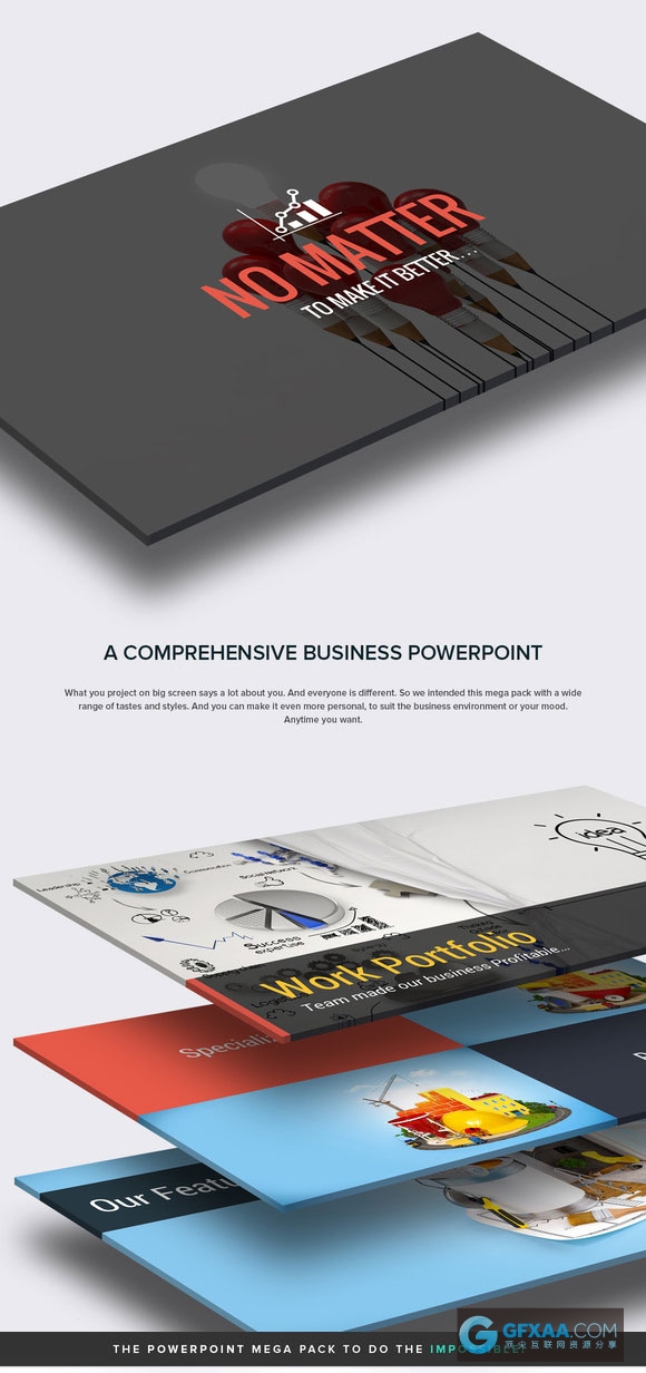 163页大文字大图标大图形高清PPT通用模板 - 顶尖PPT