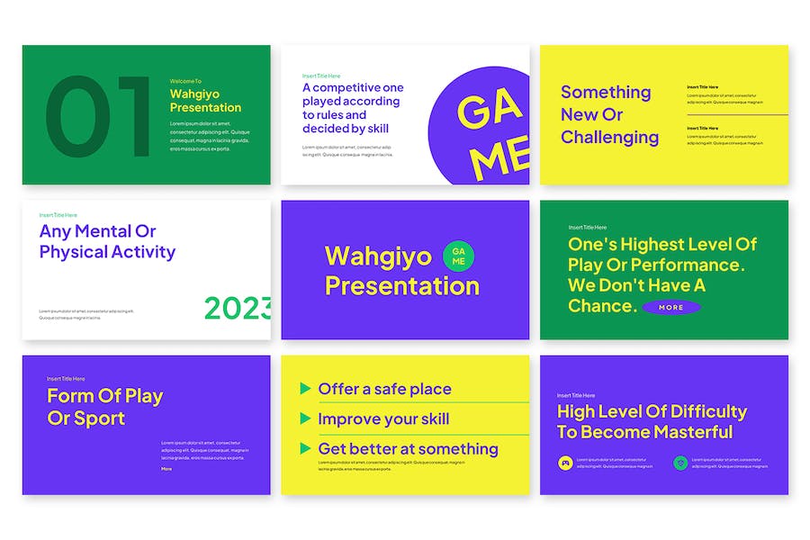 纯色块大标题风格Keynote模板 - 顶尖PPT