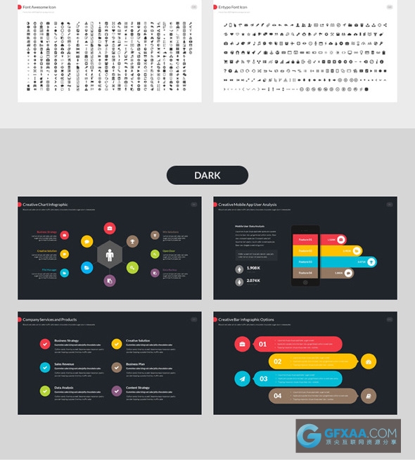 140页多色系图形图表商务通用PPT模板 - 顶尖PPT