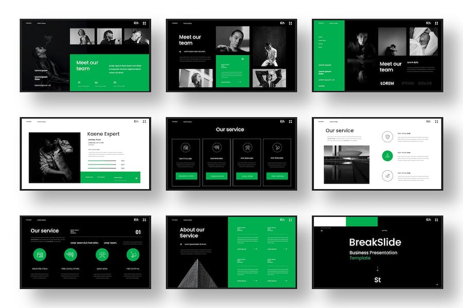 科技商务应用开发解决方案PPT模板 - 顶尖PPT