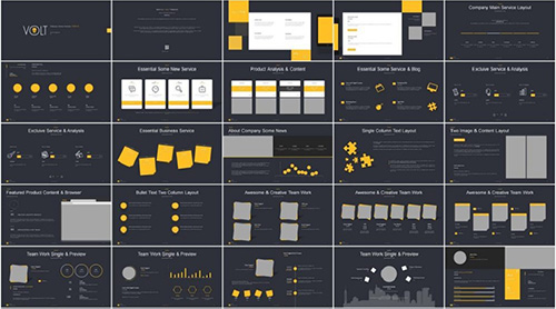 120多页扁平化简约时尚PPT模板 - 顶尖PPT