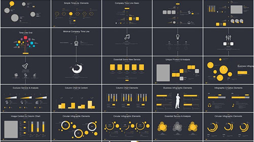 120多页扁平化简约时尚PPT模板 - 顶尖PPT