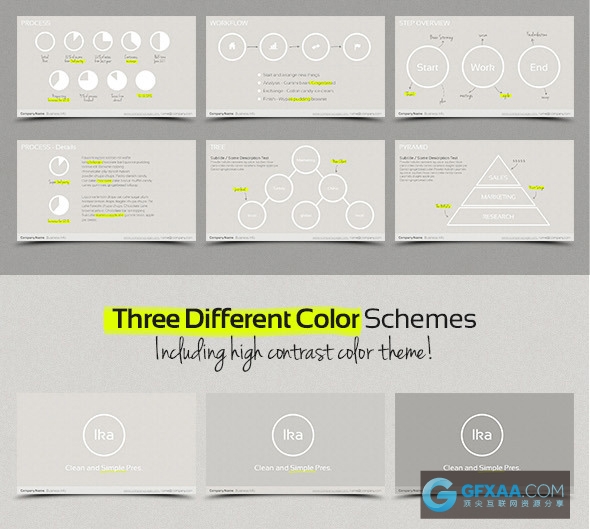 32页灰色黄色简约风格PPT模板 - 顶尖PPT