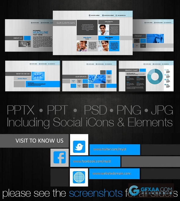 23页动画企业团队成员介绍通用PPT模板 - 顶尖PPT