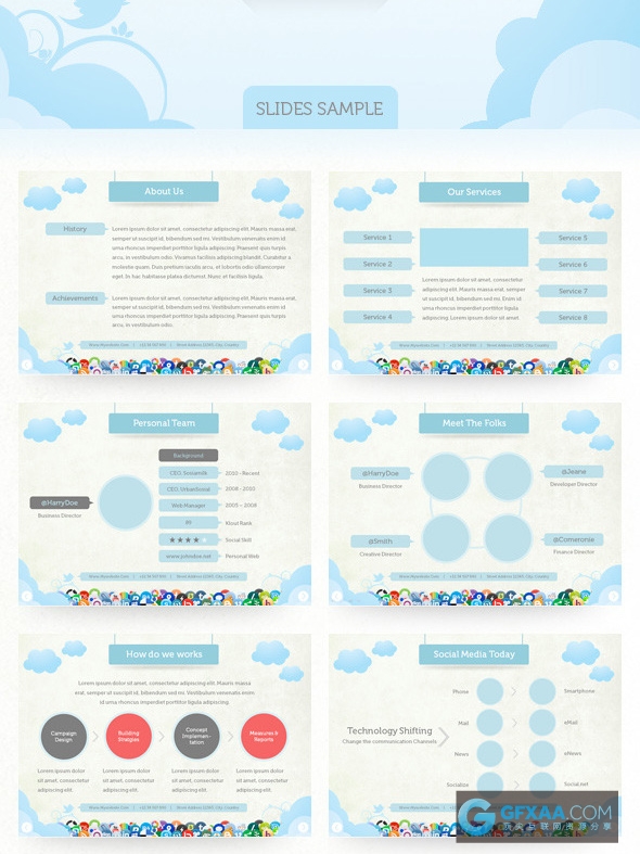 社交媒体分析互联网多用途PPT模板 - 顶尖PPT