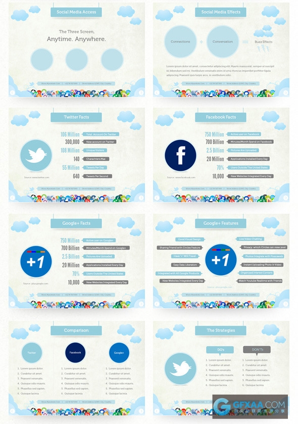 社交媒体分析互联网多用途PPT模板 - 顶尖PPT