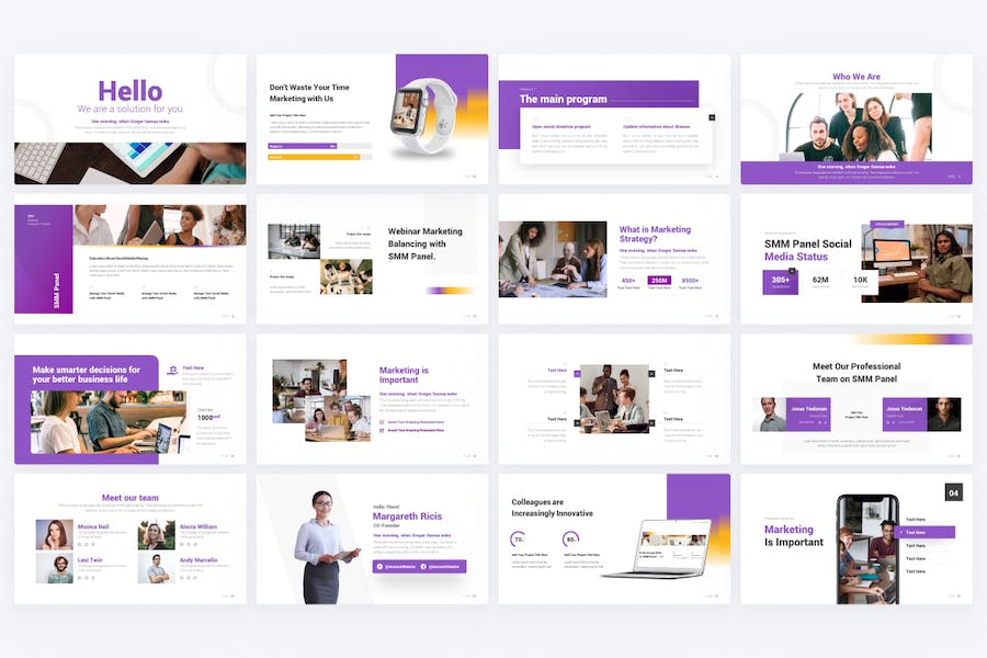 小组讨论商务营销主题演讲keynote - 顶尖PPT