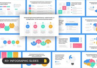可视化彩色商业数据展示图形图表PPT模板 - 顶尖PPT