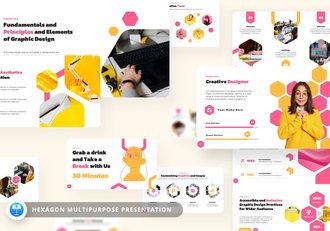 六边形多场景演示文稿Keynote模板 - 顶尖PPT