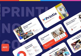 打印制作公司PowerPoint模板 - 顶尖PPT