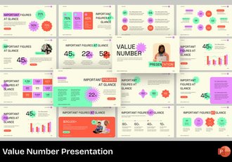 数值指标展示数据分析PPT模板 - 顶尖PPT