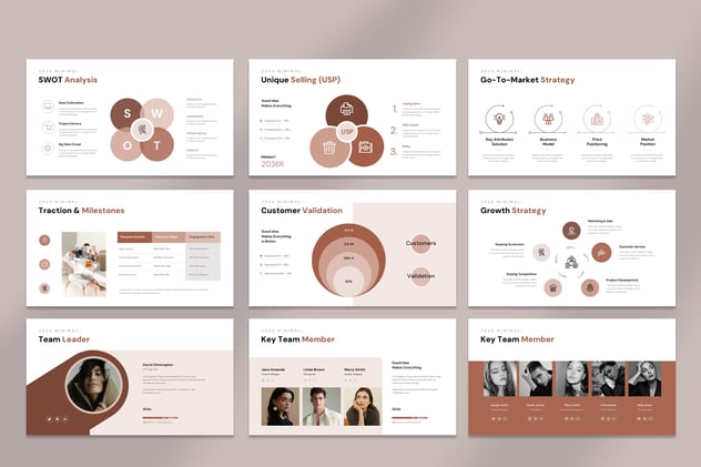 商业提案PowerPoint红橙色模板 - 顶尖PPT