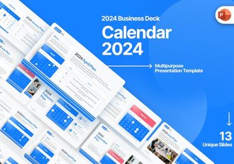 2024年日历表工作计划表PPT模板 - 顶尖PPT