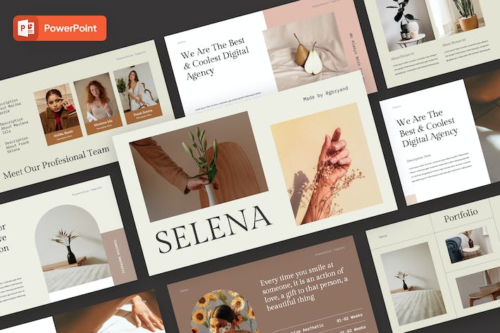 美学艺术创意设计作品集展示PPT模板 - 顶尖PPT