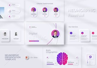 新拟态设计商务风格PPT模板 - 顶尖PPT
