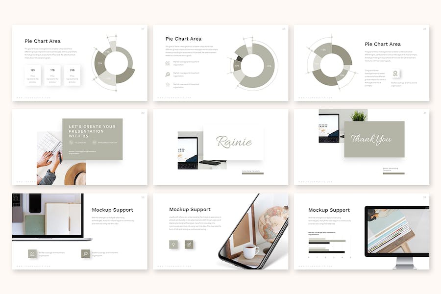 极简风格商务团队展示PPT模板 - 顶尖PPT