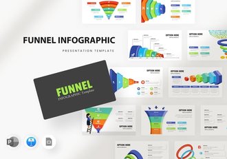 彩色漏斗信息图表keynote模板 - 顶尖PPT