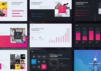 欧美创意简约质感商务多用途keynote模板 - 顶尖PPT