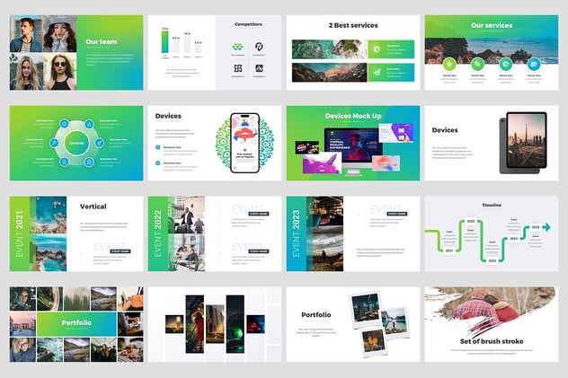 极简商务全球各个国家地图PPT模板 - 顶尖PPT