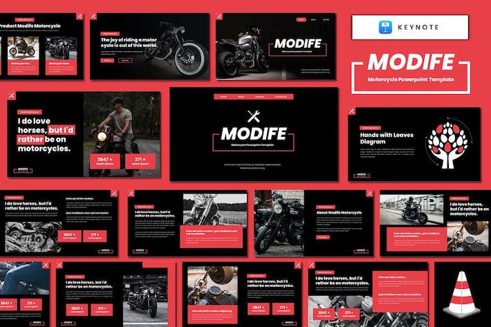 摩托车品牌产品推介运营营销宣传展示方案Keynote模板 - 顶尖PPT