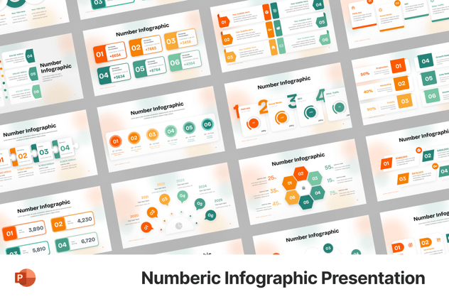 数字统计数据信息图形PPT模板 - 顶尖PPT