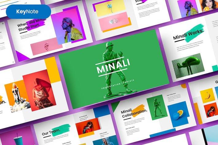 多彩企业商务产品介绍Keynote模板 Retry - 顶尖PPT