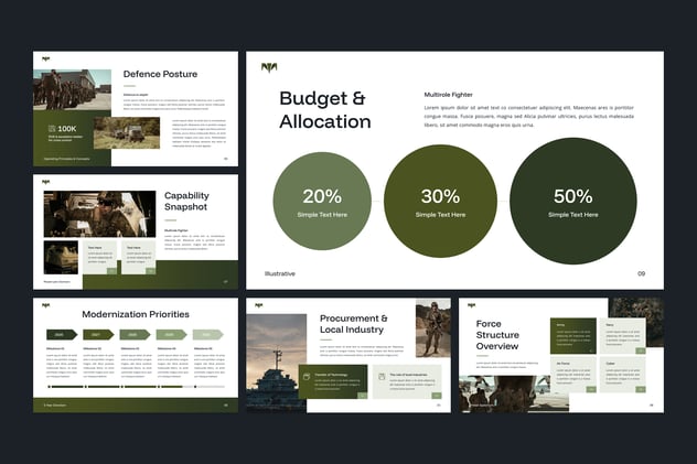 军事防御安全简报汇报Keynote模板 - 顶尖PPT