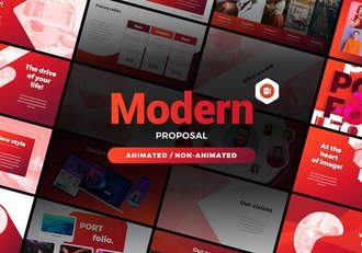 红色企业业务解决方案商业计划多用途PPT模板 - 顶尖PPT