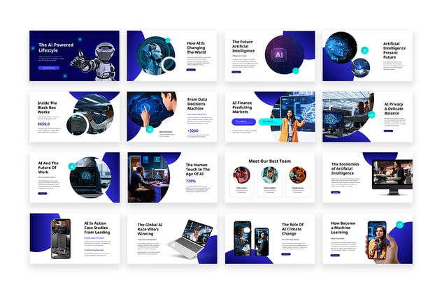 人工智能技术演示keynote模板 - 顶尖PPT