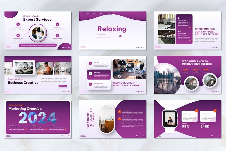 市场营销策略人物插画keynote模板 - 顶尖PPT