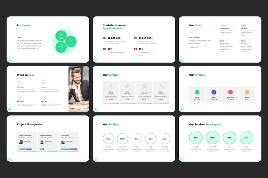 国外商务商业工作汇报PPT模板 - 顶尖PPT