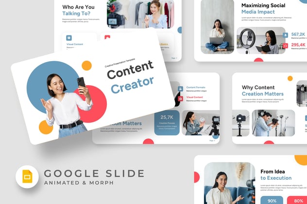 短视频主播公司宣传介绍PPT模板 - 顶尖PPT